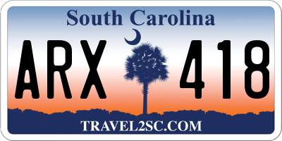SC license plate ARX418