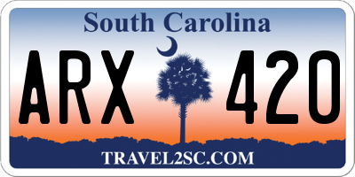 SC license plate ARX420