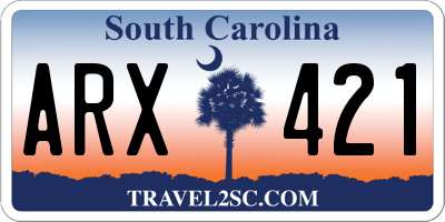 SC license plate ARX421