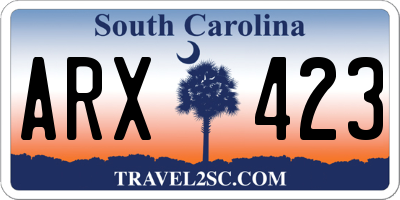SC license plate ARX423