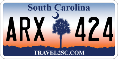 SC license plate ARX424