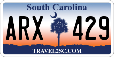 SC license plate ARX429