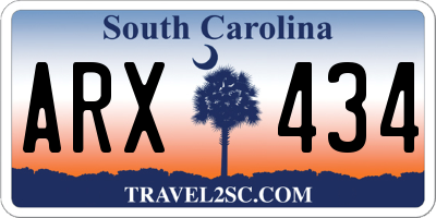 SC license plate ARX434