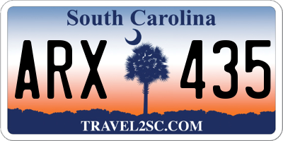 SC license plate ARX435