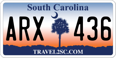 SC license plate ARX436