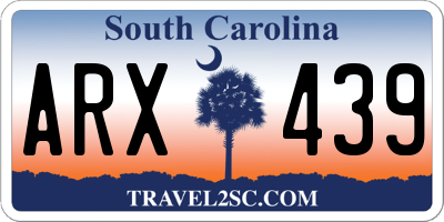 SC license plate ARX439