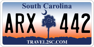 SC license plate ARX442