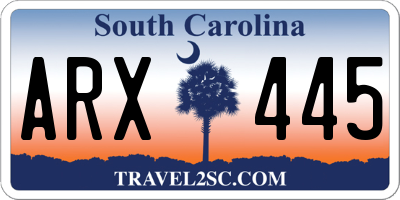 SC license plate ARX445