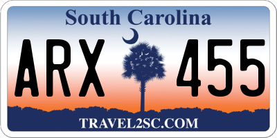 SC license plate ARX455