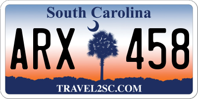 SC license plate ARX458