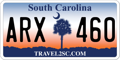 SC license plate ARX460