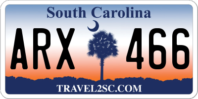 SC license plate ARX466