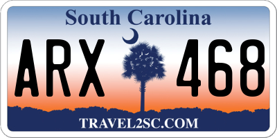 SC license plate ARX468