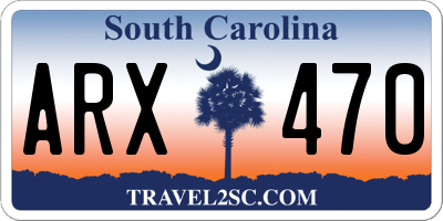 SC license plate ARX470