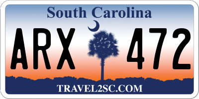 SC license plate ARX472