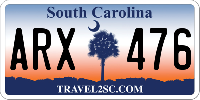 SC license plate ARX476