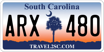 SC license plate ARX480