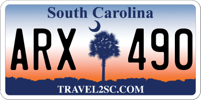 SC license plate ARX490