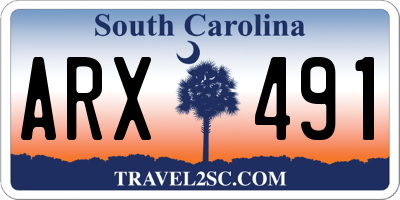 SC license plate ARX491