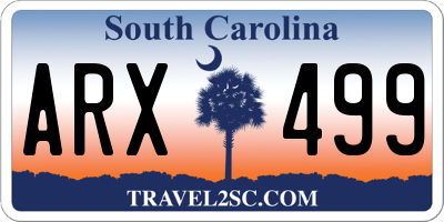 SC license plate ARX499