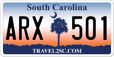SC license plate ARX501