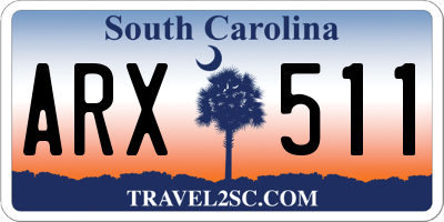 SC license plate ARX511