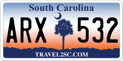 SC license plate ARX532
