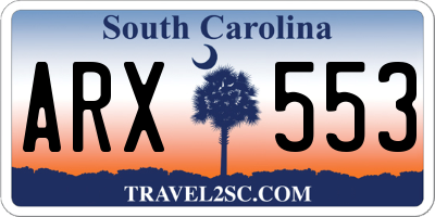 SC license plate ARX553