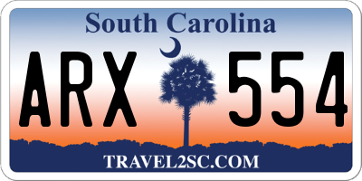 SC license plate ARX554