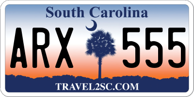 SC license plate ARX555