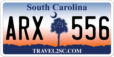 SC license plate ARX556