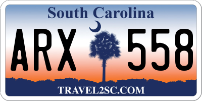 SC license plate ARX558