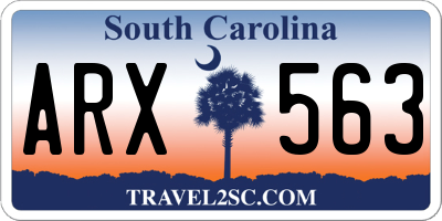 SC license plate ARX563