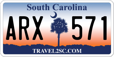 SC license plate ARX571