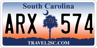 SC license plate ARX574
