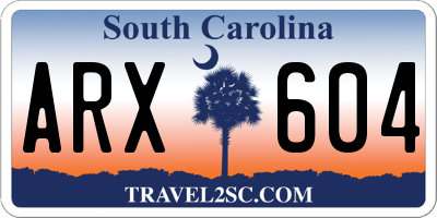 SC license plate ARX604