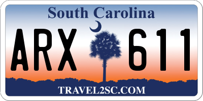 SC license plate ARX611