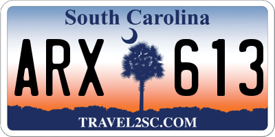 SC license plate ARX613