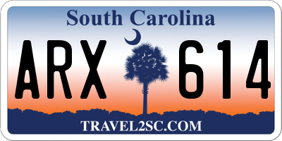 SC license plate ARX614