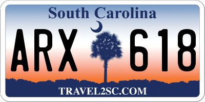 SC license plate ARX618