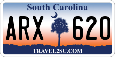 SC license plate ARX620