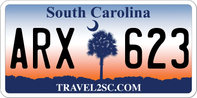 SC license plate ARX623