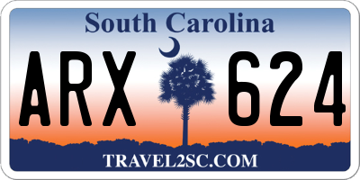 SC license plate ARX624