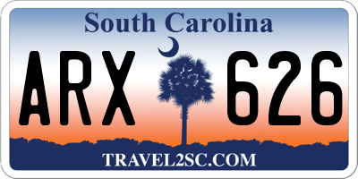 SC license plate ARX626