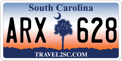 SC license plate ARX628
