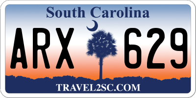SC license plate ARX629