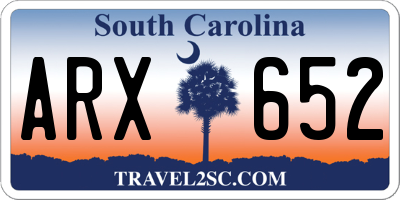 SC license plate ARX652