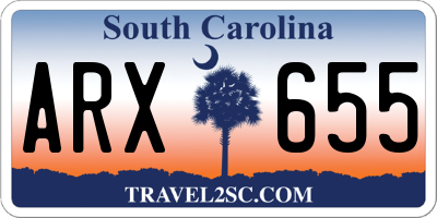 SC license plate ARX655