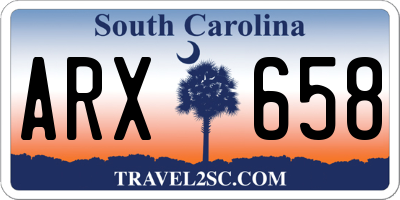 SC license plate ARX658