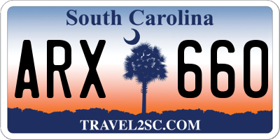 SC license plate ARX660